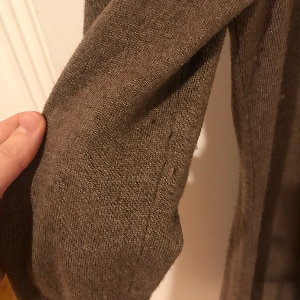 Sinéquanone Paris Light Brown Wool Blend Sweater Dress - Size M | V-Neck Mini - Picture 13 of 16